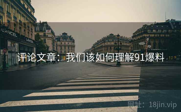 评论文章：我们该如何理解91爆料