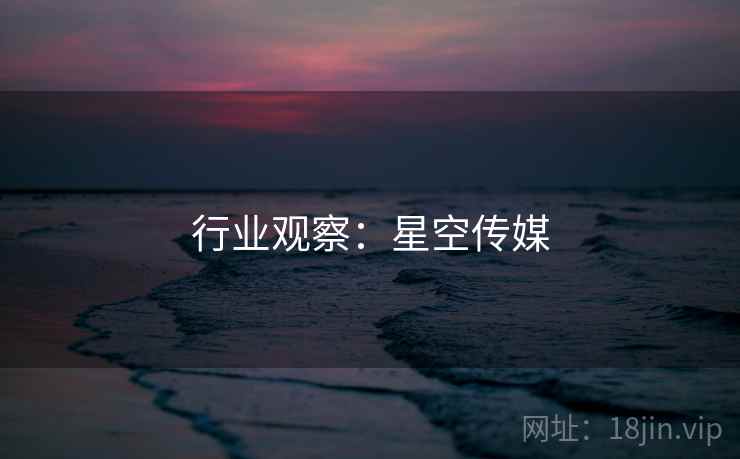 行业观察：星空传媒