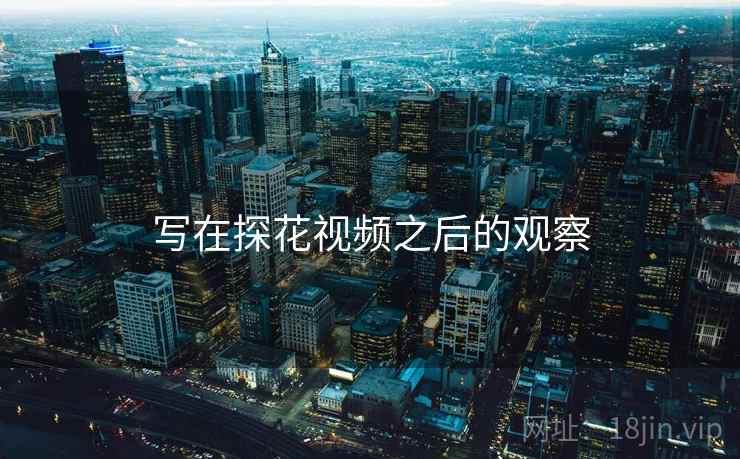 写在探花视频之后的观察 写在探花视频之后的观察