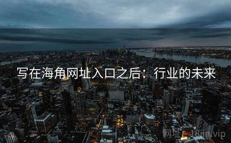 写在海角网址入口之后:行业的未来 写在海角网址入口之后:行业的未来